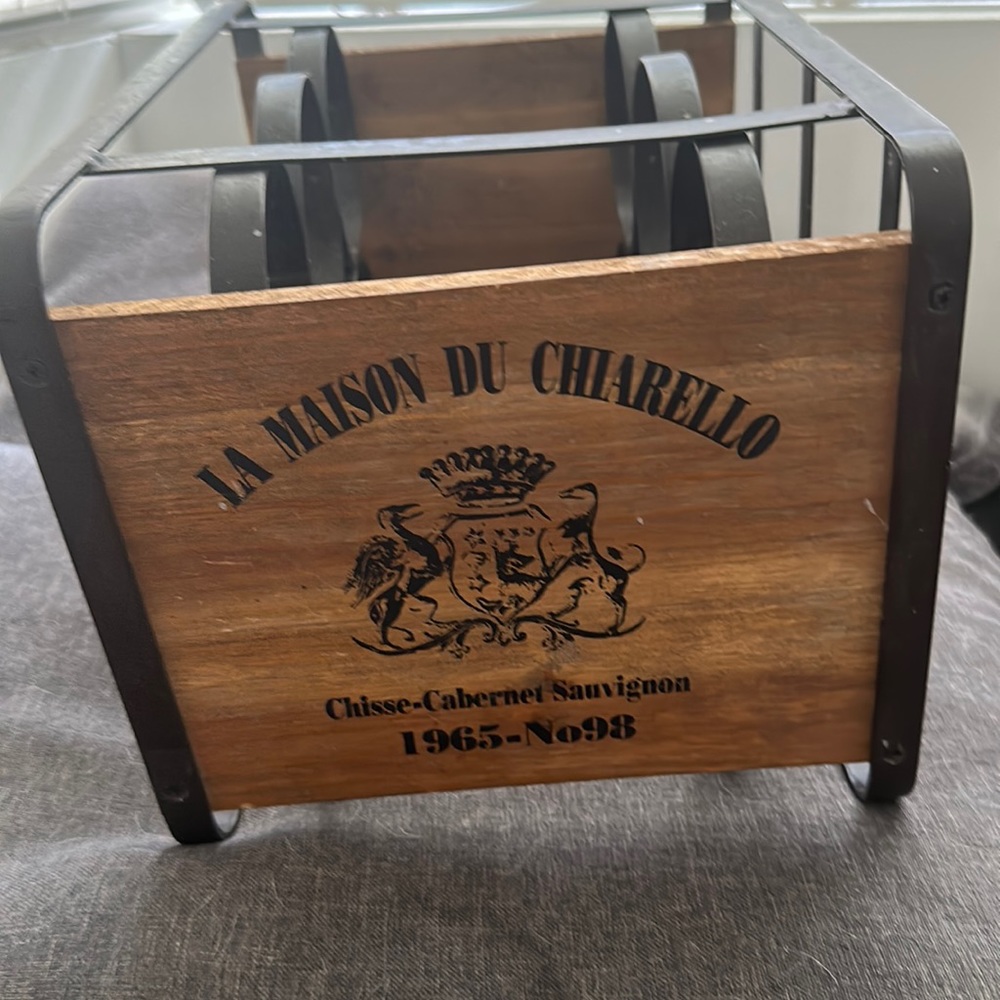 La Maison Du Chiarello Metal & Wood Wine Rack